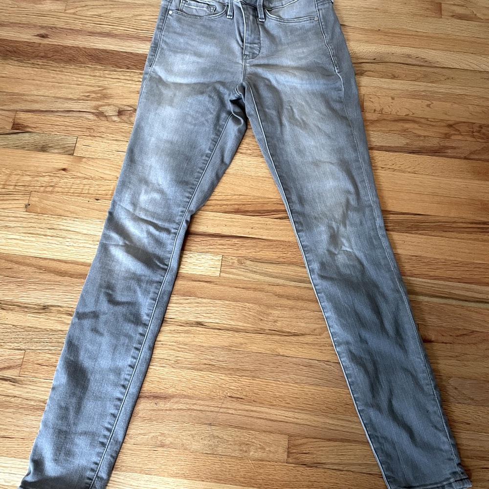 Athleta brand Sculptek jeans - grey size 2. Reflective detail (see photos)